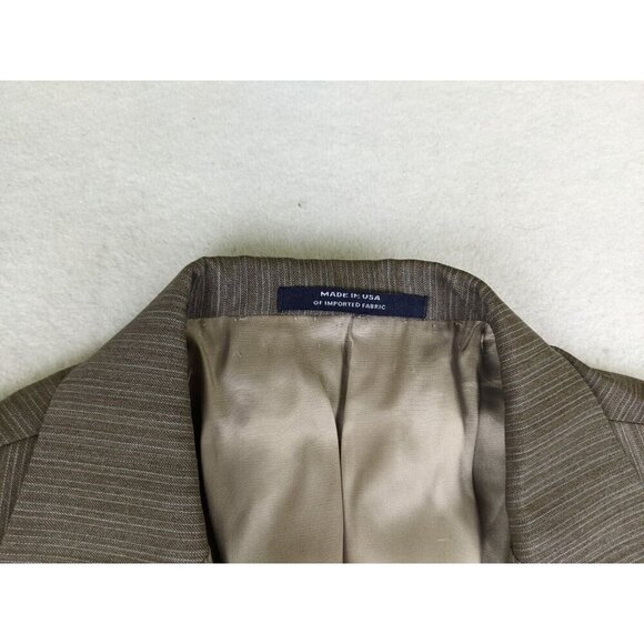 Hart Schaffner Marx Men's Blazer Size 40R Brown Striped 2-Button Sport Coat - Picture 4 of 13